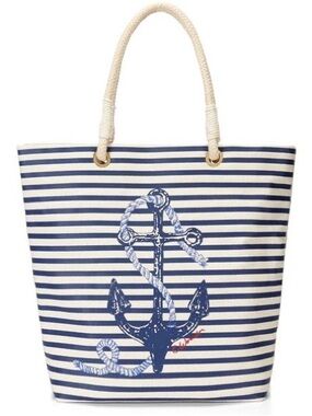 CWonder Nautical Printed Canvas Bucket Tote Bag